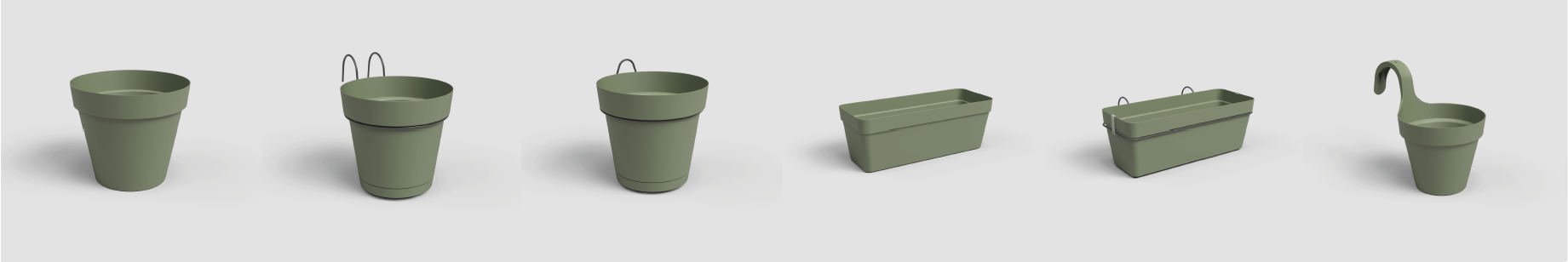 Green Plastic Pots Artevasi